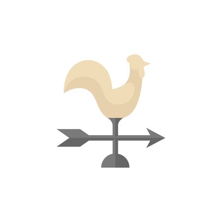 Wind vane icon in flat color style.のイラスト素材