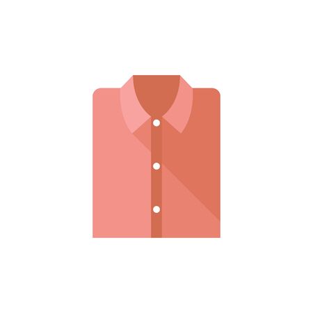 Folded shirt icon in flat color style. Laundry cleaningのイラスト素材