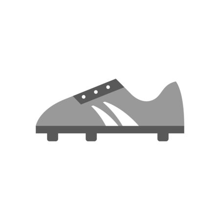 Soccer Shoe icon in flat color style. Sport football foot protectionのイラスト素材
