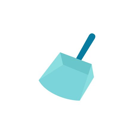 Dustpan icon in flat color style. Cleaning tool household domestic workのイラスト素材