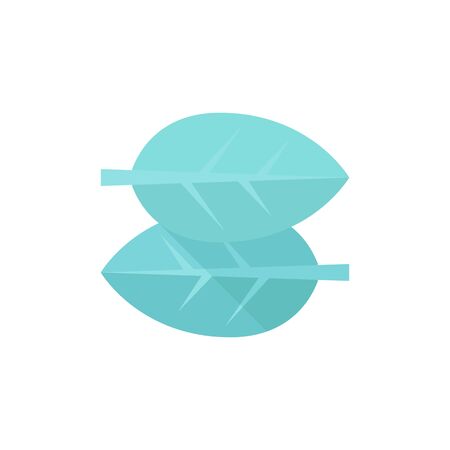 Maple leaf icon in flat color style. Autumn fall Canadaのイラスト素材