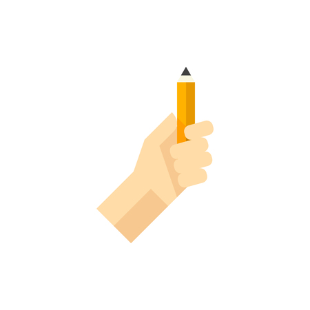 Pencil measure icon in flat color style. Painting, scaling, artistのイラスト素材