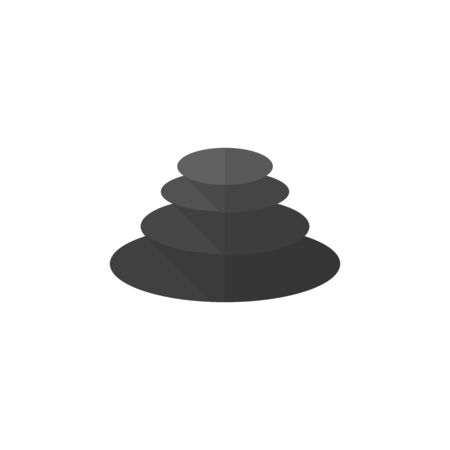Stacked stone icon in flat color style. Spa, meditation, wellness, relaxationのイラスト素材