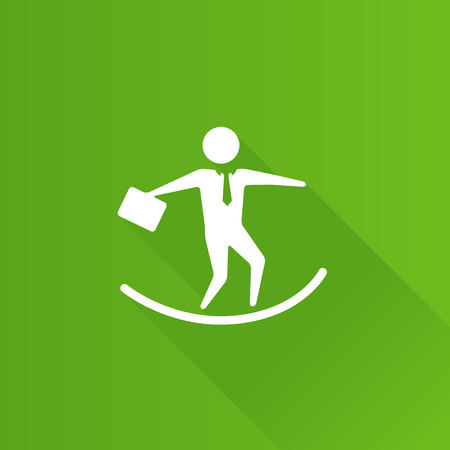 Businessman challenge icon in Metro user interface color style.のイラスト素材