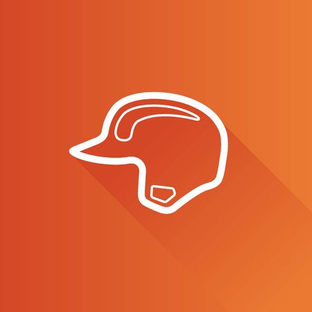 Fireman hat icon in Metro user interface color style. Helmet firefighter equipmentのイラスト素材