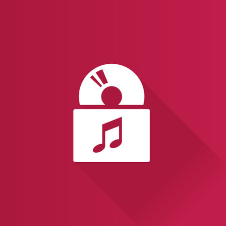 Music album icon in Metro user interface color style. Music release discography