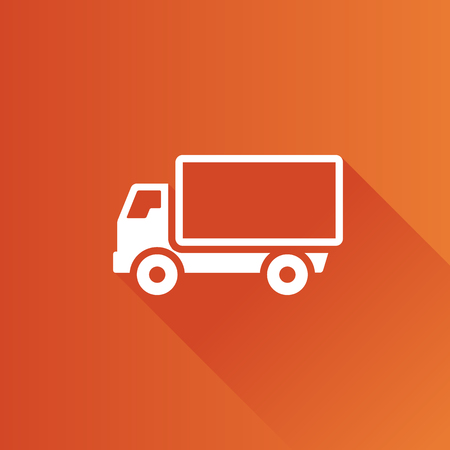 Truck icon in Metro user interface color style. Freight transport logisticのイラスト素材