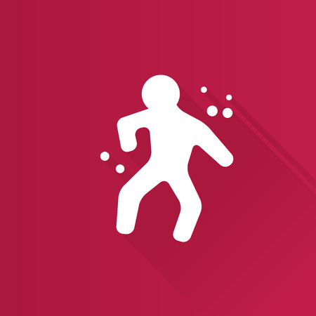 Crime victim icon in Metro user interface color style. Science investigation human bodyのイラスト素材