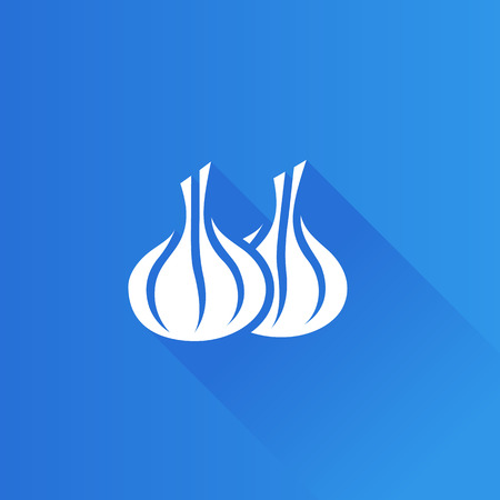 Garlic icon in Metro user interface color style. Food cooking ingredientのイラスト素材