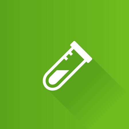 Test tube icon in Metro user interface color style. Laboratory medical science pharmacyのイラスト素材