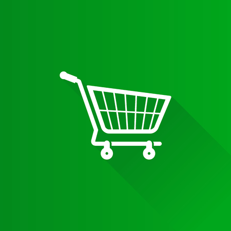 Shopping cart icon in Metro user interface color style. Buying ecommerceのイラスト素材