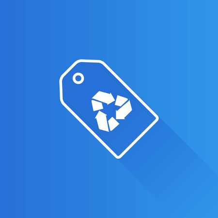 Recycle label icon in Metro user interface color style. Environment ecology eco friendlyのイラスト素材
