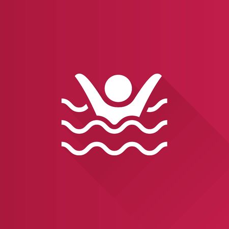 Drowned man icon in Metro user interface color style. People accident water seaのイラスト素材