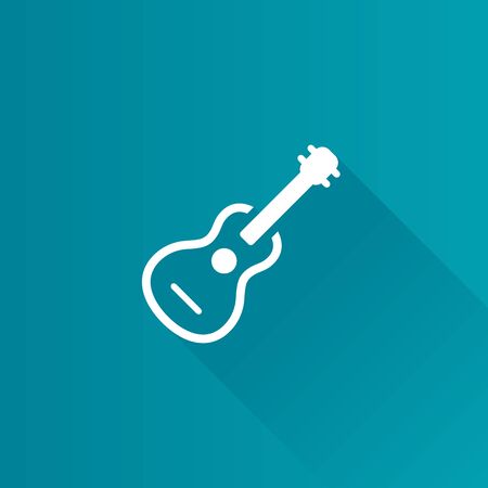 Guitar icon in Metro user interface color style. Music instrument with stringのイラスト素材