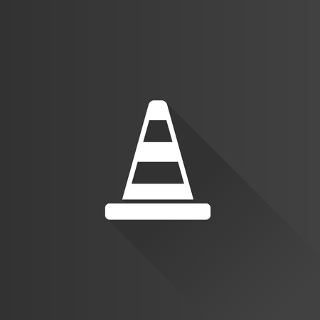 Traffic cone icon in Metro user interface color style. Road construction warningのイラスト素材