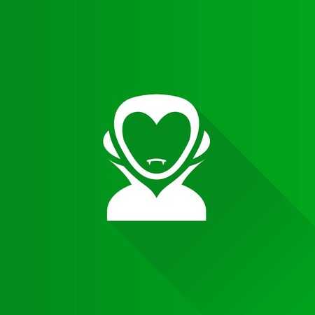 Dracula icon in Metro user interface color style. Vampire Halloween party costumeのイラスト素材