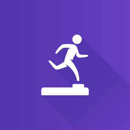 Athletic trophy icon in Metro user interface color style. Sport running triathlonのイラスト素材