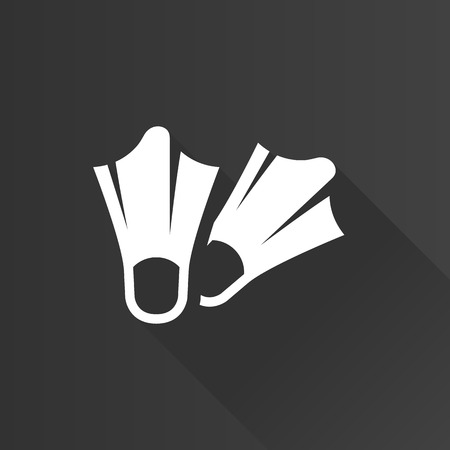 Diving fins icon in Metro user interface color style. Sea sport scubaのイラスト素材