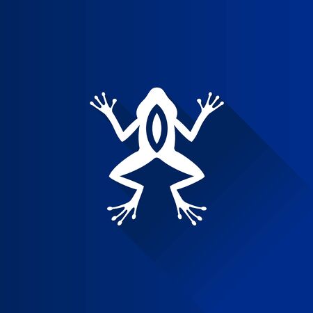 Lab frog icon in Metro user interface color style. School experiment biologyのイラスト素材