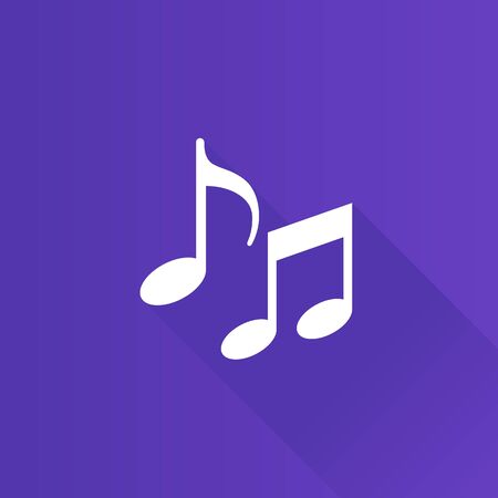 Music notes icon in Metro user interface color style. Musical crotchets quaverのイラスト素材