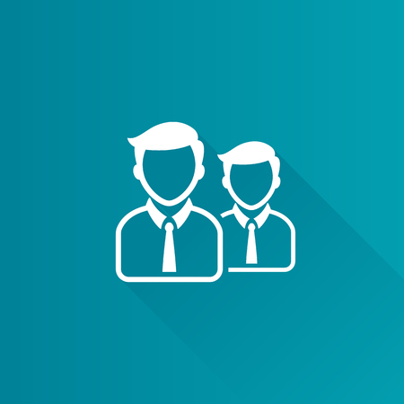 Teamwork icon in Metro user interface color style. Business collaboration teamのイラスト素材