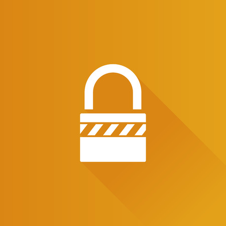 Padlock icon in Metro user interface color style. Finance safety protectionのイラスト素材