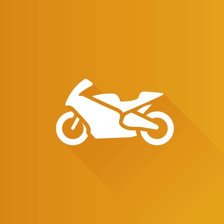 Motorcycle icon in Metro user interface color style. Sport speed raceのイラスト素材