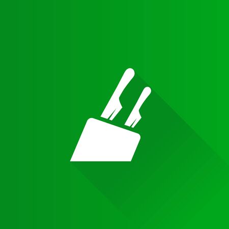 Knife holder icon in Metro user interface color style. Wooden block kitchen setのイラスト素材