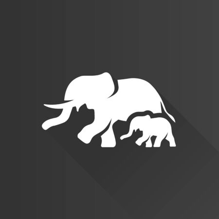 Elephant icon in Metro user interface color style. Mammal zoo animalのイラスト素材