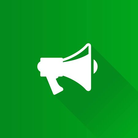 Megaphone icon in Metro user interface color style. Loudspeaker demonstration propagandaのイラスト素材