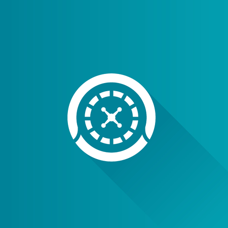 Roulette table icon in Metro user interface color style. gambling chance jackpotのイラスト素材