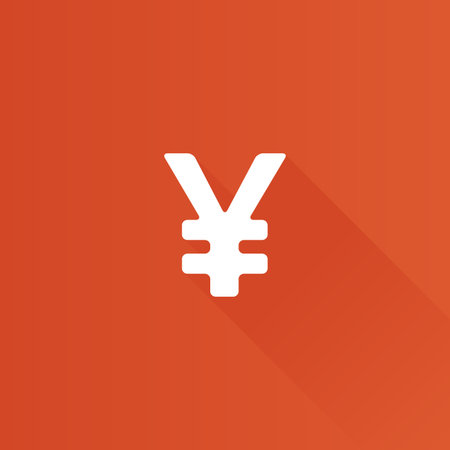 Japan Yen symbol icon in Metro user interface color style.のイラスト素材