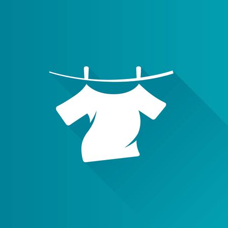 Clothes hang icon in Metro user interface color style. Laundry cleaning washingのイラスト素材