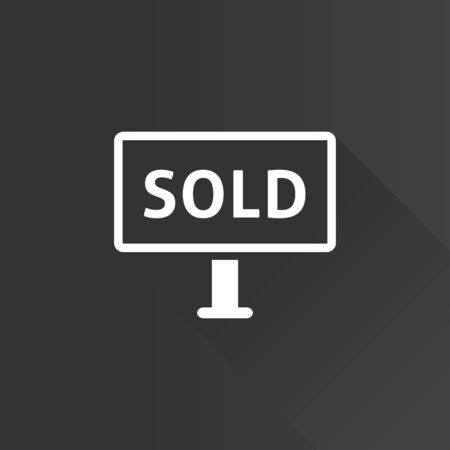 Sold out sign icon in Metro user interface color style. Property house sellingのイラスト素材