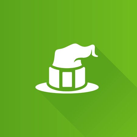 Witch hat icon in Metro user interface color style. Sorcerer Halloween magicのイラスト素材