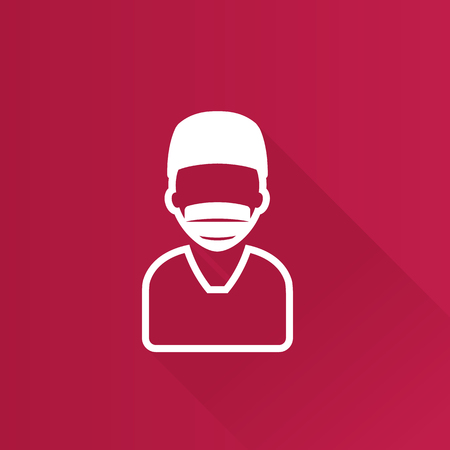 Surgeon icon in Metro user interface color style. Medical surgery doctor operationのイラスト素材