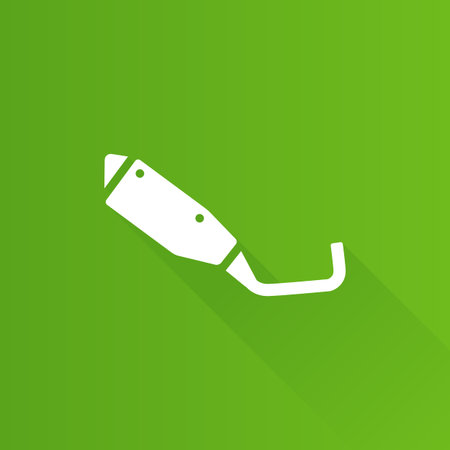 Motorcycle exhaust icon in Metro user interface color style. Automotive transportation repairのイラスト素材
