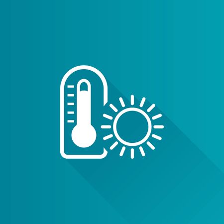 Thermometer icon in Metro user interface color style. nature temperature hot humidのイラスト素材