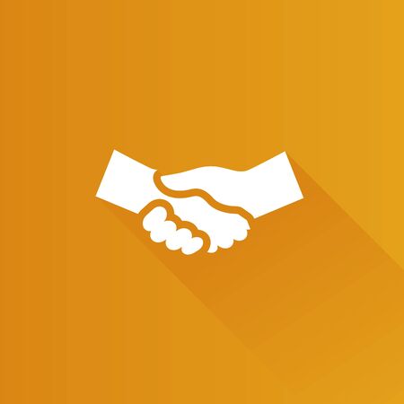 Handshake icon in Metro user interface color style. Business people agreementのイラスト素材