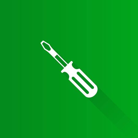 Screwdriver icon in Metro user interface color style. Electronic repair maintenanceのイラスト素材