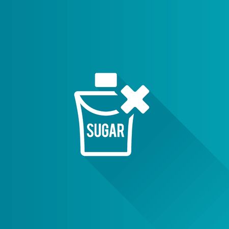 Sugar packaging icon with cross sign in Metro user interface color style.のイラスト素材