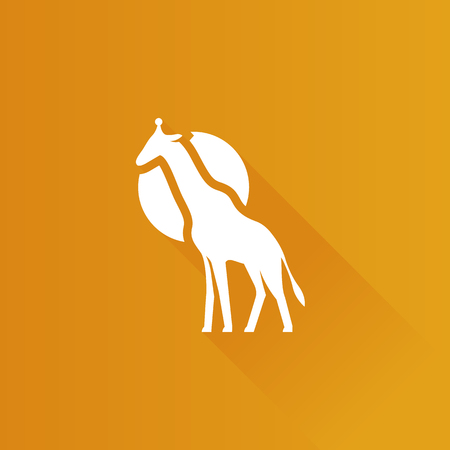 Giraffe icon in Metro user interface color style.のイラスト素材