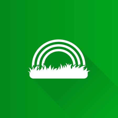 Rainbow icon in Metro user interface color style. Colors arch weatherのイラスト素材