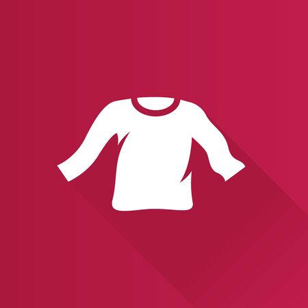 Long sleeve T-shirt icon in Metro user interface color style. Fashion laundry cleaningのイラスト素材