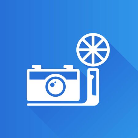 Vintage camera icon in Metro user interface color style. Photography picture imaging analogのイラスト素材