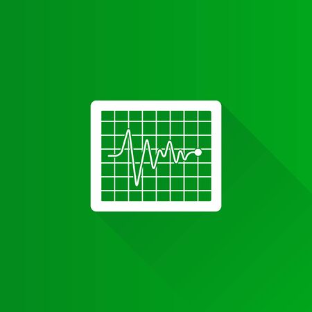 Heart rate monitor icon in Metro user interface color style. Human pulse graphのイラスト素材