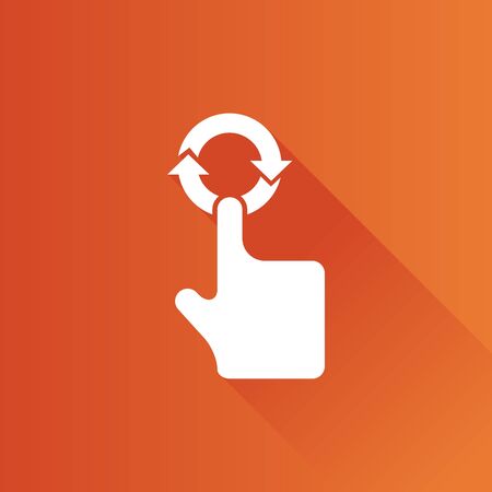 Finger gesture icon in Metro user interface color style. Gadget touch pad smart phone laptopのイラスト素材
