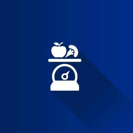 Food scale icon in Metro user interface color style. Healthy lifestyle dietのイラスト素材