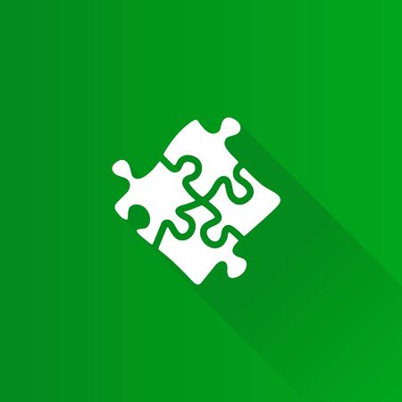 Puzzle icon in Metro user interface color style. Toy playing jigsaw matchのイラスト素材