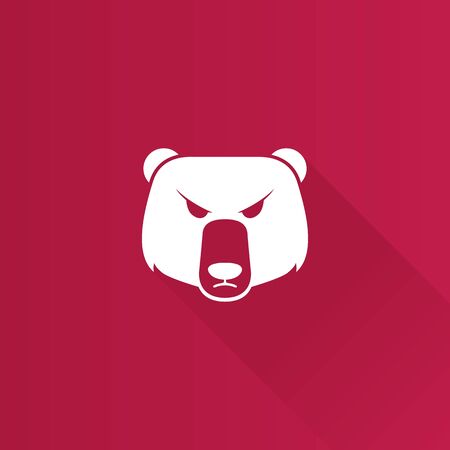 Bear icon in Metro user interface color style. Finance speculation trendのイラスト素材